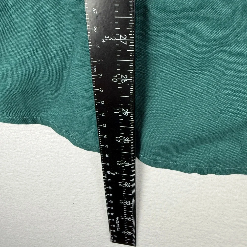 NEW RVCA Douglas Long Sleeve Shirt Mens 2XL Forest Green Woven‎ Button Up - Picture 6 of 10